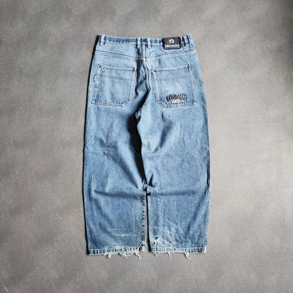 Vintage Baggy Southpole Wide Leg Blue Denim Jeans 38x28